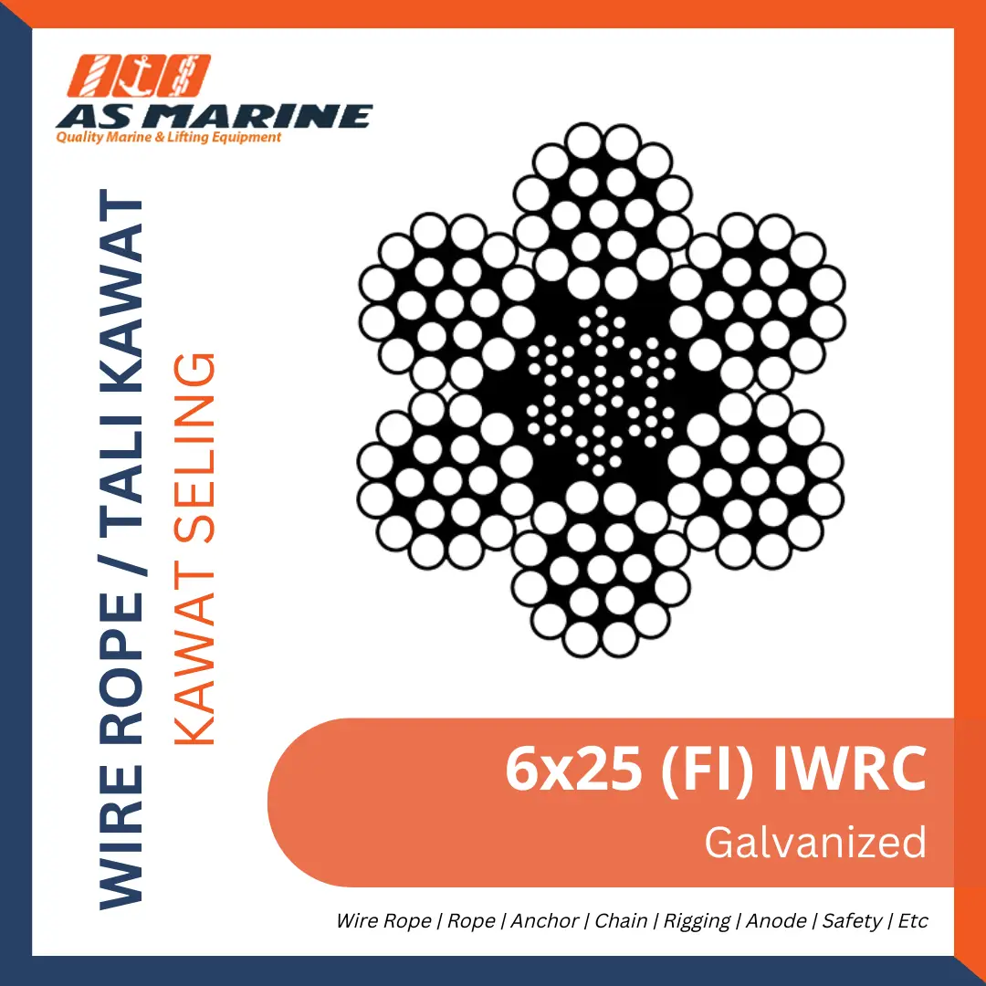 Wire Rope 6x25 (FI) IWRC Galvanized